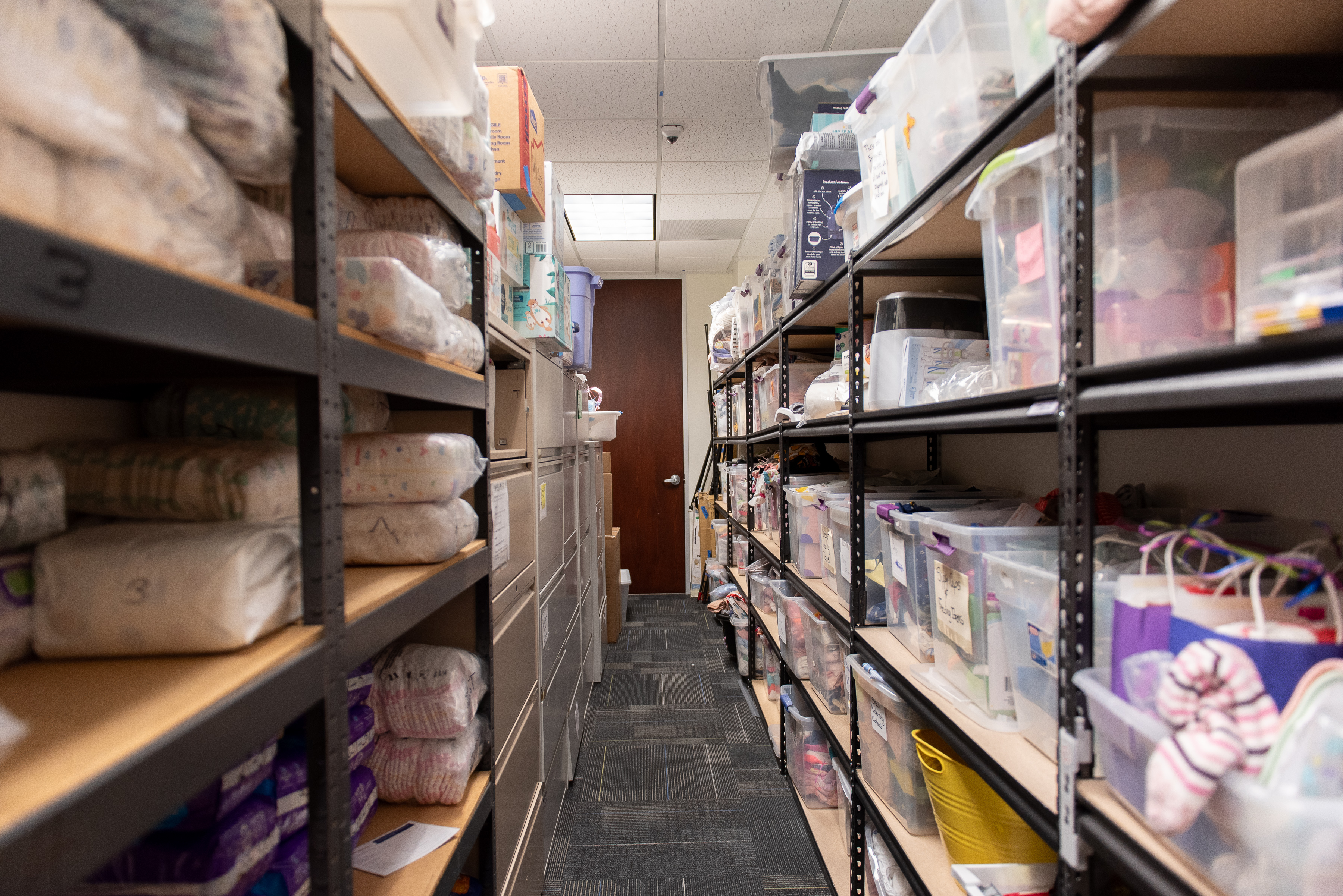 Gabriel Outreach staff preparing baby items