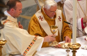 All Saint’s Day 2006 - Deacon for Pope Benedict at the altar of St. Peter.